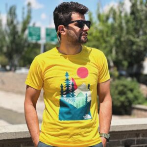 تیشرت با طرح نورس فیس